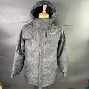 Columbia Mens Grey Black XL Omni Heat Jacket EUC
